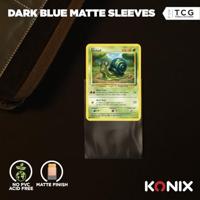 Kaarthoesjes - Konix - Matte hoesjes 66 x 91 mm, wedstrijdformaat - 100 hoesjes - Magic: The Gathering, Pokémon - Donkerblauw - thumbnail