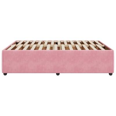Bedframe fluweel roze 160x200 cm Bedframe fluweel roze 160x200 cm