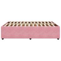 Bedframe fluweel roze 160x200 cm - thumbnail