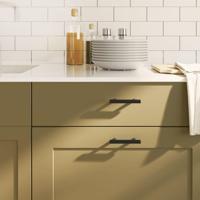 VidaXL Handvatten 20 st 64 mm roestvrij staal zwart - thumbnail