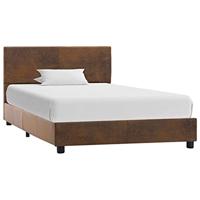 VidaXL Bedframe kunstsuède bruin 100x200 cm - thumbnail