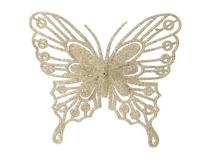 Vlinder plc l0.5b13h11 cm prl 2st kerst Decoris - Decoris - thumbnail