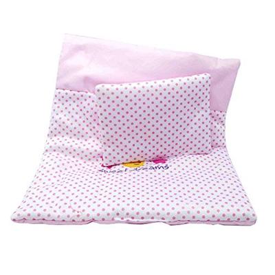 Baby rose poppendeken en kussenset