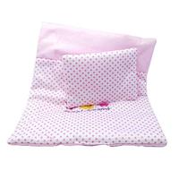 Baby rose poppendeken en kussenset - thumbnail