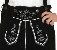 Lederhose Lang Zwart Bruno - thumbnail