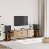 VidaXL Speakerstandaards 2 st 30x30x40 cm bewerkt hout gerookt eiken - thumbnail