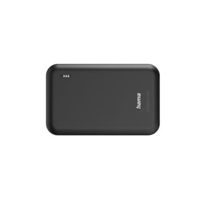 Hama Pocket 10 Power Pack 10000 mAh Outputs 2x USB-A Powerbank Grijs