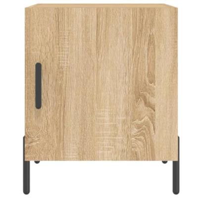 Nachtkastjes 2 st 40x40x50 cm bewerkt hout sonoma eikenkleurig