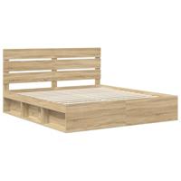 Bedframe met hoofdeinde Sonoma 180 x 200 cm Massief grenenhout - thumbnail