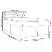 Boxspring met matras stof blauw 140x200 cm - thumbnail