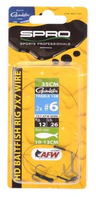Spro Hd Baitfish Rig 2X Treble 12Kg 35cm 2x Treble Size 6
