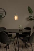 Lucide LAMBRES - Hanglamp - Ø 15 cm - 1xE27 - Taupe - thumbnail