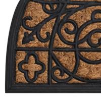 VidaXL Deurmat halfrond 45x75 cm rubber en kokosvezel - thumbnail