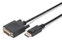 DIGITUS DisplayPort-adapterkabel - DP naar DVI-D (24 + 1) - 2,0m - 10 stuks - Full HD 1080p/60Hz - Zwart - thumbnail