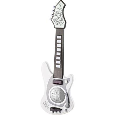 elektronische gitaar Music junior 65 cm wit/grijs 3-delig