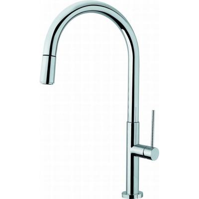 Plieger Rontessa keukenkraan met uittrekbare handdouche chroom SLIM D26