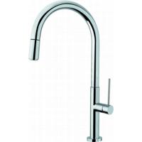 Plieger Rontessa keukenkraan met uittrekbare handdouche chroom SLIM D26 - thumbnail