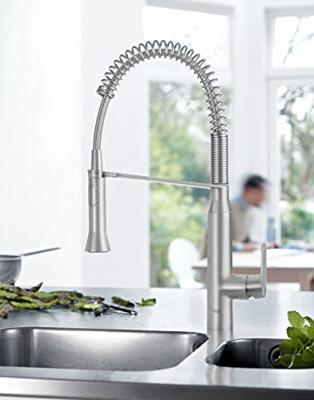 Grohe K7 Keukenkraan Medium Met Professionele Handdouche Auto Met Omschakeling Douchestraal Naar Mousseur Chroom - thumbnail