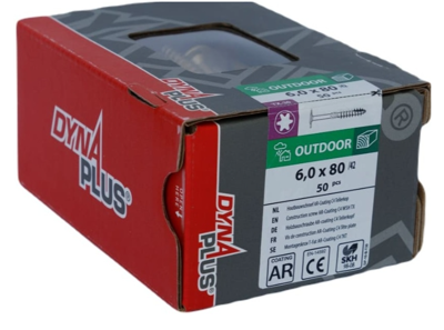 Dynaplus Houtbouwschroef Ar-Bronze Tellerkop deeldraad +Snijpunt Torx TX30 6.0X80/42 | 50 stuks - 0286.08.50401 Dynaplus Houtbouwschroef Ar-Bronze Tellerkop deeldraad +Snijpunt Torx TX30 6.0X80/42 | 50 stuks - 0286.08.50401