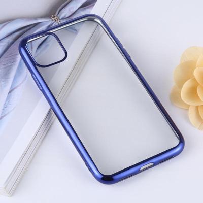 Transparante TPU anti-drop en waterdichte mobiele telefoon beschermende case voor iPhone XIR (2019) (blauw) Transparante TPU anti-drop en waterdichte mobiele telefoon beschermende case voor iPhone XIR (2019) (blauw)