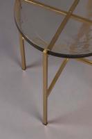 Dutchbone Bijzettafel 'Vidrio' 40cm, kleur Brass - thumbnail