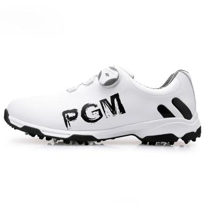 PGM Golf roterende gesp waterdichte microfiber leder ademend non-slip sneakers voor mannen (kleur: wit zwart grootte: 39)