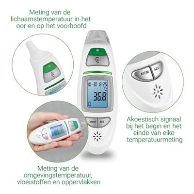 Medisana TM750 Multifunctionele Infrarood Thermometer Wit/Groen Medisana TM750 Multifunctionele Infrarood Thermometer Wit/Groen