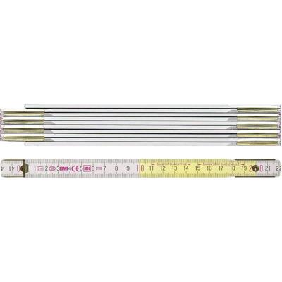 BMI Duimstok | lengte 2 m | breedte 16 mm | EG III | beukenhout wit-geel | 1 stuk - 982980200 - 982980200