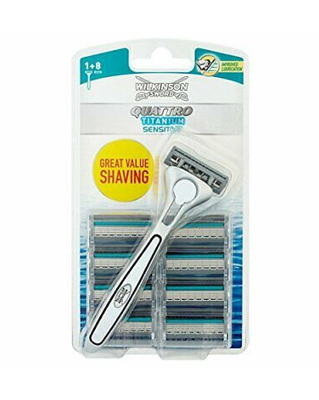 Wilkinson Wilkinson Sword Scheermesjes Quattro Titanium Sensitive - 8 Mesjes