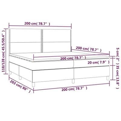 Boxspring met matras en LED fluweel donkergroen 200x200 cm