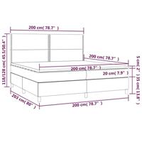 Boxspring met matras en LED fluweel donkergroen 200x200 cm - thumbnail