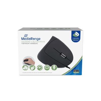 MediaRange USB 2.0 Vertical Rechtshänder, zwart muis