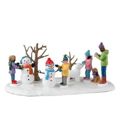 Lemax snowmen friends kerstdorp tafereel Vail Village 2023 - thumbnail