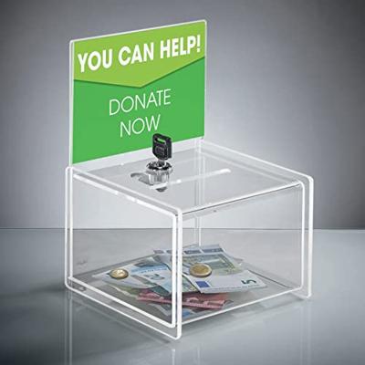 Sigel Actiebox met gleuf en slot VA151 Transparant (b x h x d) 15 x 15 x 21.2 cm 1 stuk(s) Sigel Actiebox met gleuf en slot VA151 Transparant (b x h x d) 15 x 15 x 21.2 cm 1 stuk(s)