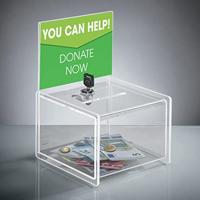 Sigel Actiebox met gleuf en slot VA151 Transparant (b x h x d) 15 x 15 x 21.2 cm 1 stuk(s) - thumbnail