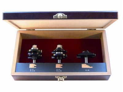 ENT Profiel- contraprofiel en platbandfrees, kolf 8mm in houten kist - 7909008 - 7909008