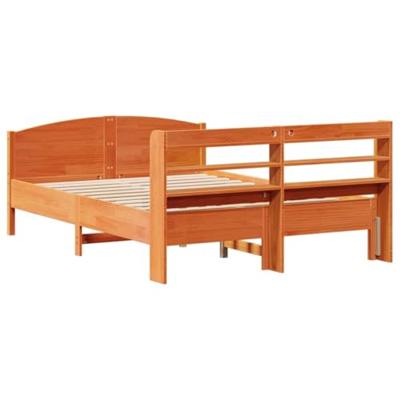 Bedframe zonder matras massief grenenhout wasbruin 140x200 cm Bedframe zonder matras massief grenenhout wasbruin 140x200 cm