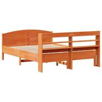 Bedframe zonder matras massief grenenhout wasbruin 140x200 cm - thumbnail