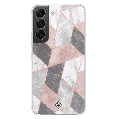 Samsung Galaxy S22 shockproof hoesje - Stone grid Samsung Galaxy S22 shockproof hoesje - Stone grid