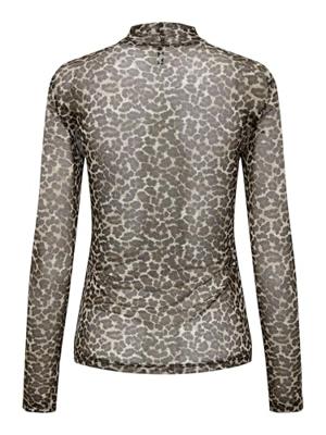 Only Onlerica Life Mesh L/s Top Jrs Noos T-shirt Lange Mouw Pumice Stone Everyday Leo