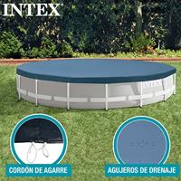 Intex 28031 Afdekzeil voor Frame Zwembad 366cm Blauw - thumbnail