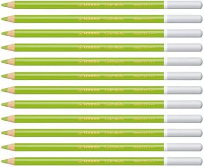 Kleurpotloden STABILO CarbOthello kalkpastel middenloofgroen | 12 stuks