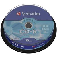 Verbatim 43437 CD-R disc 700 MB 10 stuk(s) Spindel Bedrukbaar - thumbnail