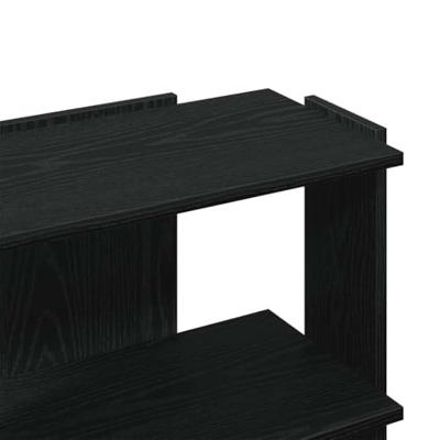 Boekenkast 3-laags 60x30x60 cm bewerkt hout zwart