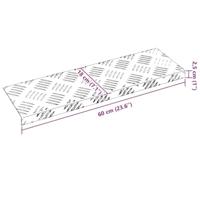 VidaXL Trap tread rechthoekig 15 pcs zilver 60 x 18 cm aluminium - thumbnail