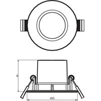 Philips Witte led inbouwspotDive set van 3 - 75592800 - thumbnail