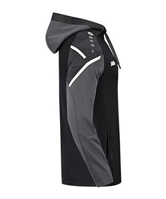 JAKO 6722K Sweater Met Kap Performance Kids - Zwart/Antra Light - 152