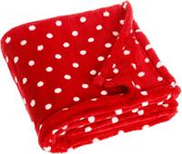Playshoes fleece babydeken Stippen Rood - thumbnail