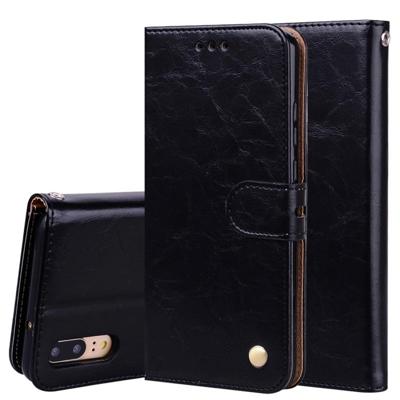 Voor Huawei P20 Business Style olie Wax textuur horizontale Flip lederen draagtas met houder & kaartsleuven & portemonnee (zwart) Voor Huawei P20 Business Style olie Wax textuur horizontale Flip lederen draagtas met houder & kaartsleuven & portemonnee (zwart)