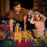 Schuimrubberen blokkenset met inhoud 100 blokken of bouwstenen - thumbnail